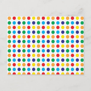 Helderkleurig patroon van Fun Polka Dots Girly Briefkaart