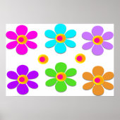 Helderkleurig Poster bloemen (Voorkant)