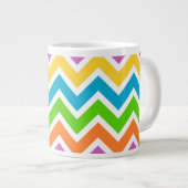 Helderkleurig Rainbow Chevron Pattern Grote Koffiekop (Voorkant rechts)