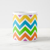 Helderkleurig Rainbow Chevron Pattern Grote Koffiekop (Voorkant)