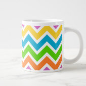 Helderkleurig Rainbow Chevron Pattern Grote Koffiekop (Rechts)