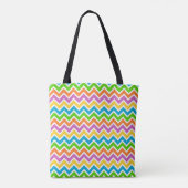 Helderkleurig Rainbow Chevron Pattern Tote Bag (Achterkant)