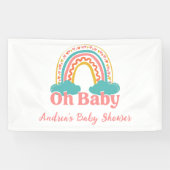 Helderkleurig regenboogBaby shower Spandoek (Horizontaal)