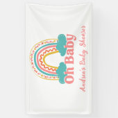 Helderkleurig regenboogBaby shower Spandoek (Verticaal)