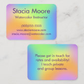 Helderkleurig regenbooggradiënt Visitekaartje (Voorkant / Achterkant)