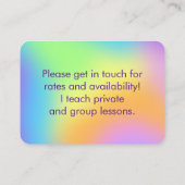 Helderkleurig regenbooggradiënt Visitekaartje (Achterkant)