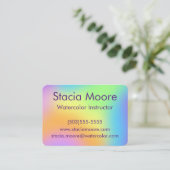 Helderkleurig regenbooggradiënt Visitekaartje (Staand voorkant)