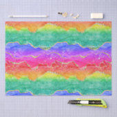 Helderkleurig regenbooglitter Gold Agate Tissuepapier (Craft)