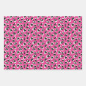 Helderkleurig, roze, luipaard afdrukpatroon inpakpapier vel (Voorkant 3)