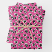 Helderkleurig, roze, luipaard afdrukpatroon inpakpapier vel (In situ)