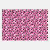 Helderkleurig, roze, luipaard afdrukpatroon inpakpapier vel (Voorkant)
