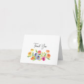 Helderkleurig, roze Oranje Vrijgezellenfeest Bedankkaart (Voorkant)