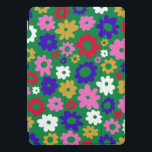 Helderkleurig Scandinavisch bloempatroon groen iPad Pro Cover<br><div class="desc">Deze schattige en kleurrijke iPad-draagtas heeft een leuk Scandinavisch bloempatroon in helder groen,  blauw,  roze en geel.</div>