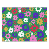 Helderkleurig Scandinavisch bloempatroon groen Tafelkleed (Voorkant (Horizontaal))
