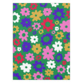 Helderkleurig Scandinavisch bloempatroon groen Tafelkleed (Voorkant)