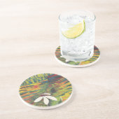 Helderkleurig schilderen van de ventilator in het  zandsteen onderzetter (Zijkant)