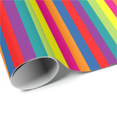Helderkleurig stripe patroon Chrismas Holiday Cadeaupapier (Rol Hoek)