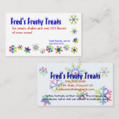 Helderkleurig Visitekaartje Snowflakes (Voorkant / Achterkant)