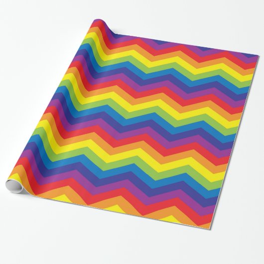 Helderkleurig vun regenbooggekleurd omslagpapier cadeaupapier (Uitgerold)