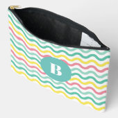 Helderkleurig Wavy Pattern Monogramed Etui (Open)