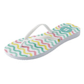 Helderkleurig Wavy Pattern Monogramed Teenslippers (Schuin)