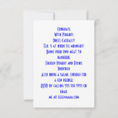 Helderkleurig yoghurt en fixen Snoep Kaart (Achterkant)