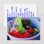 Helderkleurig yoghurt en fixen Snoep Kaart (Voorkant / Achterkant)