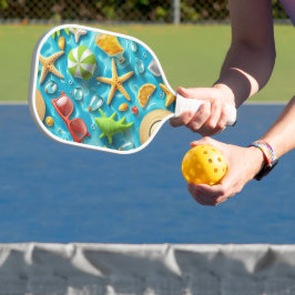HELDERKLEURIG ZOMERTHEMA PICKLEBALL PADDLE
