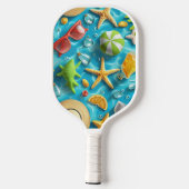 HELDERKLEURIG ZOMERTHEMA PICKLEBALL PADDLE (Achterkant)