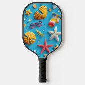 HELDERKLEURIG ZOMERTHEMA PICKLEBALL PADDLE (Voorkant)