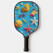 HELDERKLEURIG ZOMERTHEMA PICKLEBALL PADDLE (Achterkant)