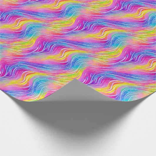 Helderkleurig zwirpatroon cadeaupapier (Hoek)