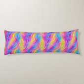 Helderkleurig zwirpatroon lichaamskussen (Achterkant)