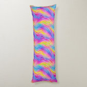 Helderkleurig zwirpatroon lichaamskussen (Achterkant (Verticaal))