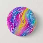 Helderkleurig zwirpatroon ronde button 5,7 cm (Voorkant)