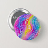 Helderkleurig zwirpatroon ronde button 5,7 cm (Voorkant /achterkant)