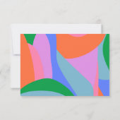 Helderkleurige Abstracte Art, aangepaste naam Notitiekaartje (Achterkant)