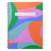 Helderkleurige Abstracte Art, gepersonaliseerde na Notitieboek (Voorkant)