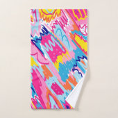 Helderkleurige Abstracte kunst Bad Handdoek (Handdoek)