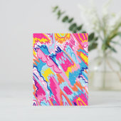 Helderkleurige Abstracte kunst Briefkaart (Staand voorkant)
