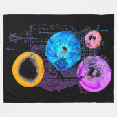 Helderkleurige Abstracte kunst die multiversum uit Fleece Deken (Voorkant (Horizontaal))