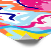 Helderkleurige Abstracte kunst Poster (Hoek)