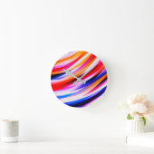 Helderkleurige Abstracte kunst Ronde Klok (Huis)