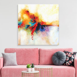 Helderkleurige Abstracte olieverf Canvas Afdruk