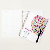 Helderkleurige appel leraar boom bedankt planner (Display)