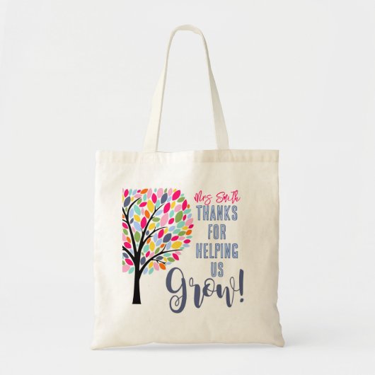 Helderkleurige appelboom helpt ons klasse te kweke tote bag (Voorkant)