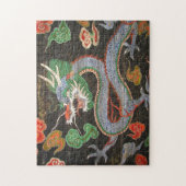 Helderkleurige Aziatische drakenkunst in Korea Legpuzzel (Verticaal)