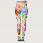 Helderkleurige bloemknoppen leggings (Voorkant)