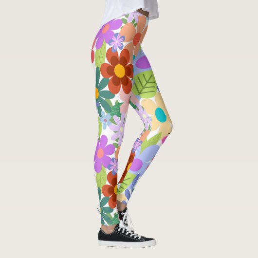 Helderkleurige bloemknoppen leggings (Rechts)