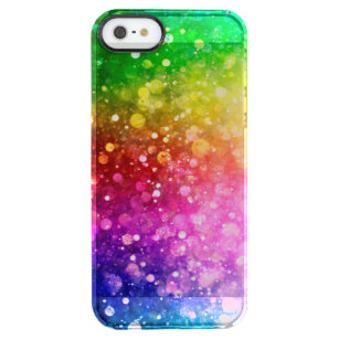Helderkleurige Bokeh Modern Glitter Doorzichtig iPhone SE/5/5s Hoesje